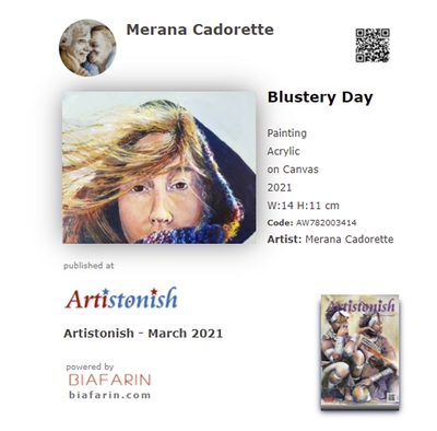 Merana Cadorette Artwork Blustery Day Is Published In Artistonish  March 2021 Magazine